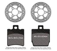 FOR YAMAHA YQ 50 Aerox/Aerox-R 1997-2012 Front & Rear Disc Brake Rotor & Pads