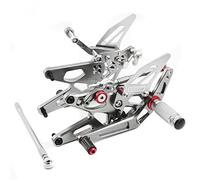 For Yamaha YZF-R1 YZF R1 YZFR1 2004 2005 2006 Motorcycle Footrest Footpeg Pedal Foot Peg Rearset Rear Set HQGQCEZEK(Silver)