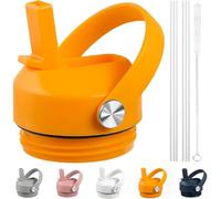 For Yeti Rambler Straw Cap 18/26/36/64 oz, Lid with Straws and Flexible Handle, Replacement Lids for Yeti 18oz 26oz 36oz 64oz Rambler Water Bottle Straw Cap, King Crab