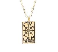 For You Collection Gold Colour Tarot Card Pendant Necklace Gold