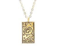 For You Collection Gold Colour Tarot Card Pendant Necklace Gold