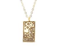 For You Collection Gold Colour Tarot Card Pendant Necklace Gold