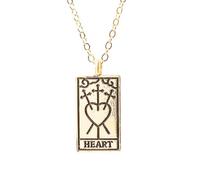 For You Collection Gold Colour Tarot Card Pendant Necklace Gold
