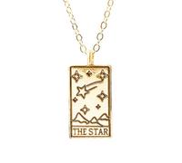 For You Collection Gold Colour Tarot Card Pendant Necklace Gold