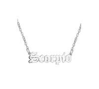 For You Collection Silver Plated Zodiac Necklace in Gothic Font Silver