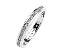 For You Collection Sterling Silver Channel Set Cubic Zirconia Eternity Ring Silver
