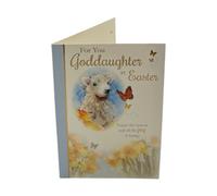 For You Goddaughter Cute Lamb Floral Design Easter Card