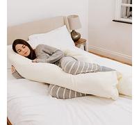 For Your Little One 9 Ft Full Body Pregnancy Pillow and Maternity Support foldable Pillow For Pregnant Women supports Back, Legs, Belly, Hips And Case - Cream