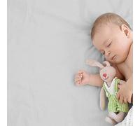 For Your Little One Bedside Crib Fitted Sheets Compatible With Snuzpod 100% Cotton - Pack Of 2 - Light Grey