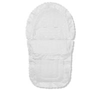 For Your Little One Broderie Anglaise Car Seat Footmuff/Cosy Toes Compatible with Joie - White