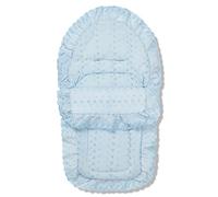 For Your Little One Broderie Anglaise Car Seat Footmuff/Cosy Toes Compatible with Venicci - Blue