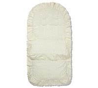 For Your Little One Broderie Anglaise Footmuff/Cosy Toes Compatible with Greentom - Cream