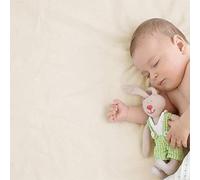 For Your Little One Cot Fitted Sheets Compatible with SnuzSurface Duo Mattress 120x60cm - Pack of 2 - Cream