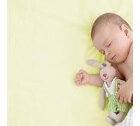 For Your Little One Jersey Fitted Sheet Compatible with Chicco Next 2 Me 55x90cm - Pack Of 4 - Lemon