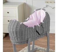 For Your Little One Pod Moses Basket Bedding Set - Waffle & Dimple Designs with Hood, Quilt & Bumper | Soft & Breathable (Pod Moses Basket Not Included!) (Waffle, Pink)