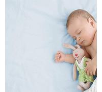 For Your Little One Spacesaver Cot Fitted Sheet 100% Cotton 100x52cm - Pack Of 4 - Blue