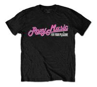 For Your Pleasure Tour Back Print Cotton T-Shirt Roxy Music Black M