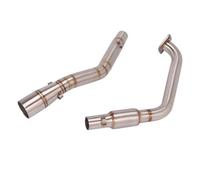 For YZF R15 R125 For MT-15 V3 V4 2020-2024 Motorcycle Exhaust Escape Front Link Pipe 51mm Muffler(Silver)