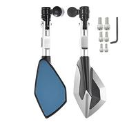 For YZF R15 V1-V2 V3 MT-15 MT-125 2012-2018 2019 2016 Rearview Mirrors Universal Motorcycle 10mm CNC Mirror Accessories(Silver)