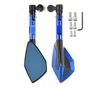 For YZF R15 V1-V2 V3 MT-15 MT-125 2012-2018 2019 2016 Rearview Mirrors Universal Motorcycle 10mm CNC Mirror Accessories(Blue)