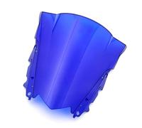 For YZF R3 R25 2014-2018 Motorcycle Windshield Windscreen Double Bubble Wind Screen(Blue)