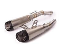 For Z1000 2007-2009 Motorcycle Full System 51mm Exhaust Muffler Tail Pipe Mid Connect Link Tips Left Right Motorcycle Exhaust Mid Link Pipe