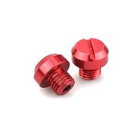 For Z400 Z650 Z750 Z800 Z900 Z1000 3pcs Motorcycle M10*1.25 CNC Mirrors Hole Plug Screws Caps Cover Bolts(Red)