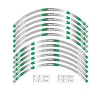 For Z650 Z 650 Motorcycle Front And Rear Wheels Edge Outer Rim Sticker Reflective Stripe Wheel Decals GNITRIMS(Green grey)