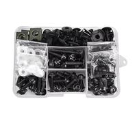 For Z750R Z800 Z900 Z900RS Z900SE ZG1000 Motorcycle Machine Screw Assortment Kit Motorbike Body Work Screws Mounting Washers(Black)