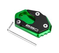 For Z900 RS Z650 Z800 Z1000 R SX For Ninja 650 1000sx CNC Motorcycle Kickstand Pad Foot Side Stand Extension Reduces the risk of tilting(650-Green)