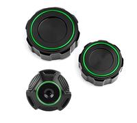 For Z900 SE RS 2017 2018 2019 2020 2021 2022 2023 2024 2025 Front Rear Brake Fluid Reservoir Cover Engine Oil Filler Cap QAQMHVCVB(A Set-Green)