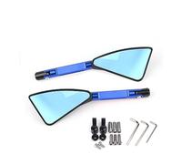 For Z900 Z1000 Z800 Z750 Z650 Z300 Z250 Z125 Universal Motorcycle Mirror CNC Side Rearview Rearview Mirror(Blue Big-Mirror)
