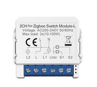 For ZigBee 3 0 Single Fire OnOff Switch Module Designed for 123 Way Light Switch Circuit Breaker with Voice and Power Failure Memory (2 gang)