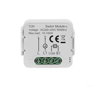 For ZigBee Light Switch Module for Tuya Smart Home Ecosystem 200-240V AC No Neutral Wire Required for Standard Wiring (4CH)