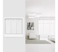 For ZigBee Smart Light Switch 600W Panel for Voice and Remote Control Access (3 gang)