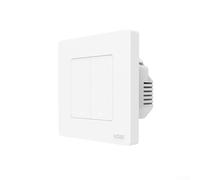 For ZigBee Smart Light Switch with Star Ring Design and Touch Control, Compatible with Tuya and MOES, White or Black(2 Gang White)