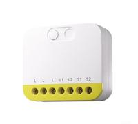 For Zigbee Smart Switch 2-Gang Independent Control No Neutral Wire 10A 100-240V Compatible with for MINI Duo-L Devices White