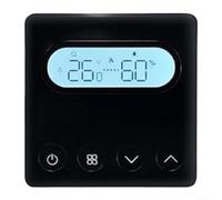 for zigbee Smart Temperature Controller Wall Mounted Thermostat for Boiler Heating - Digital Touch Screen PC+ABS 5-45C Black White(Black)