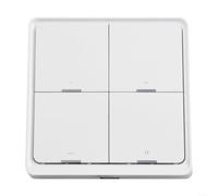 for zigbee Wireless Scene Switch 4 Button Smart Remote for Aqara Hub - Programmable Home Automation Control Panel with Backing - for battery Powered for mini Controller for Lights & Scenes