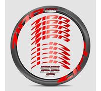 for Zipp Firecrest 303 Road Bike Carbon Wheel Decal Kit | Vivid Colors, Scratch-Resistant, Precision-Cut, UV-Protected (Super Bright Metal Flame red + Style 6)
