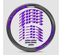 for Zipp Firecrest 303 Road Bike Carbon Wheel Decal Kit | Vivid Colors, Scratch-Resistant, Precision-Cut, UV-Protected (Super Bright Metal Ice Crystal Purple + Style 7)
