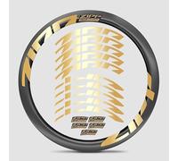 for Zipp Firecrest 303 Road Bike Carbon Wheel Decal Kit | Vivid Colors, Scratch-Resistant, Precision-Cut, UV-Protected (Electroplated Gold + Style 2)