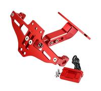 For ZRX 1200S 1200R For ZRX1200 1100 Motorcycle Fender Eliminator Adjustable License Plate Holder Bracket Turn Signal Light Number Plate Holder Mount License(Red)