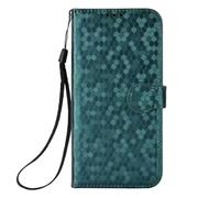 for ZTE Blade A75 4G Case, Crystal Shiny Flip Premium PU Leather Phone Cover Shockproof Wallet RFID Blocking Credit Card Slots Magnet Clasp Kickstand for ZTE Blade A75 4G green