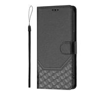 for ZTE Blade A75 4G Case Wallet Business Splicing Flip Leather Phone Case, Magnetic Kickstand Protective Cover for ZTE Blade A75 4G Women Men with Card Card Slots, Hand Strap black