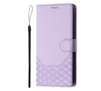 for ZTE Blade A75 4G Case Wallet Business Splicing Flip Leather Phone Case, Magnetic Kickstand Protective Cover for ZTE Blade A75 4G Women Men with Card Card Slots, Hand Strap Lavender