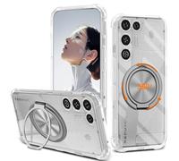 for ZTE Nubia RedMagic 11 Air Phone Case, 360° Rotatable Ring Holder Kickstand/Stand [Non Yellowing] Transparent 4 Corners Shockproof Protective Cover Case for RedMagic 11 Air (6.85") - Crystal Clear