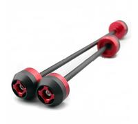 For ZX-6R 2017 2018 Motorcycle Crash Protection Rear Front Axle Fork Crash Sliders Protection Wheel Hub Motorbike Modified Accessories Motorcycle Axle Slider(Red)