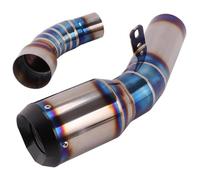For ZX-6R ZX6R 636 2009-2019 Slip On Motorcycle Exhaust Escape Modified Titanium Alloy Middle Link Pipe Muffler Motorcycle Exhaust Middle Link(2)