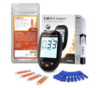 FORA 6 Connect Blood Glucose Meter with Uric Acid test strips 10 pieces